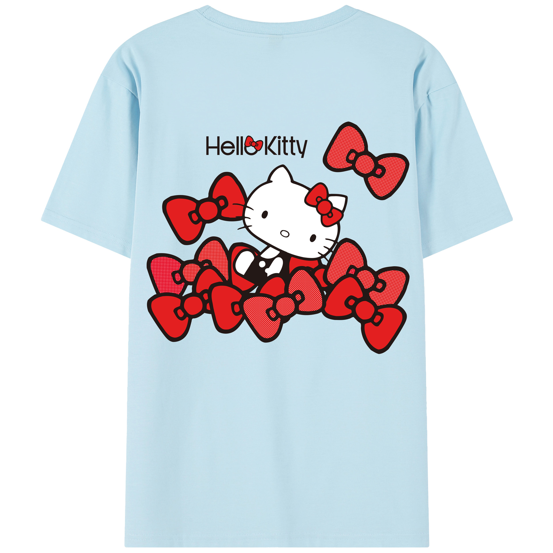 （画像用） Hello Kitty ハローキティ 綿100％半袖Tシャツ（背面プリント）